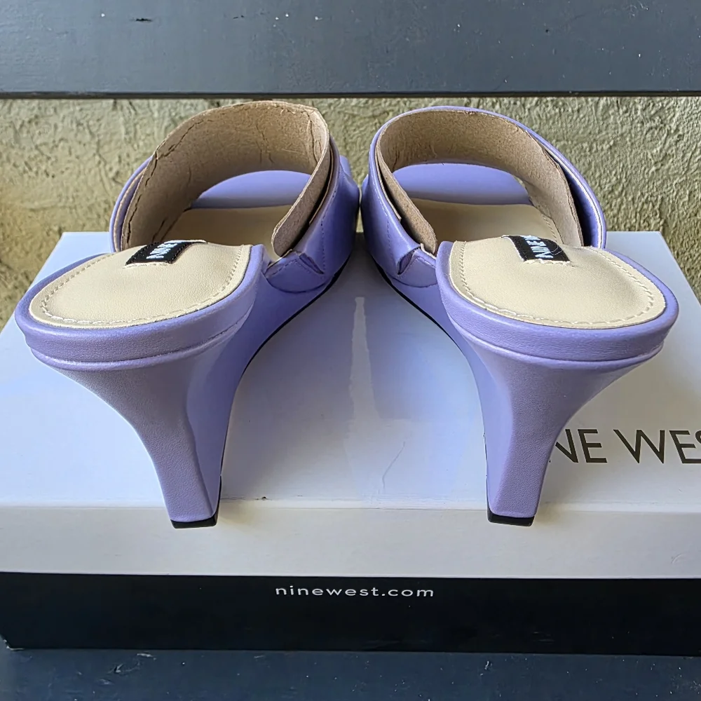 Nine West Rovah 3 Women's Wedge Slip On Sz 6.4‎ Lavender